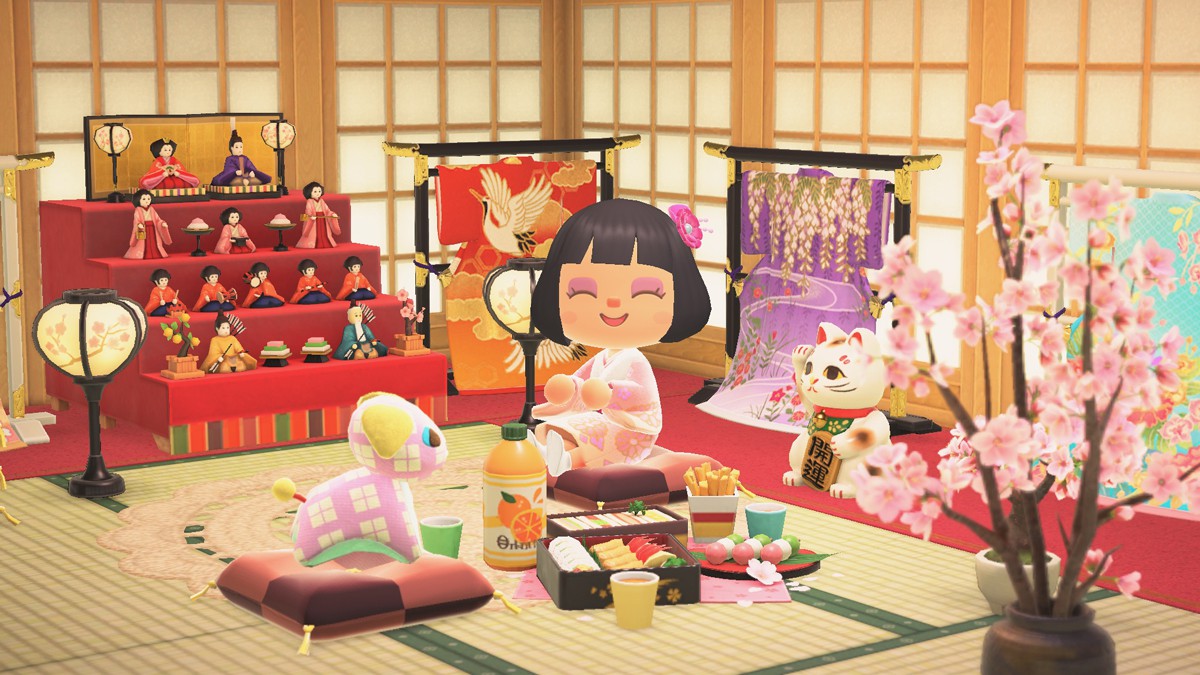 Hina matsuri animal crossing pop Japan